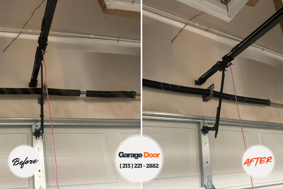 Before and after: garage door repair Morris Plains, NJ